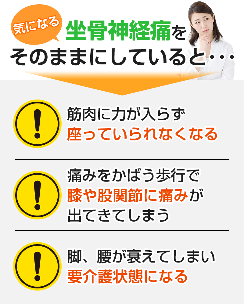 坐骨神経痛をそのままにしていると